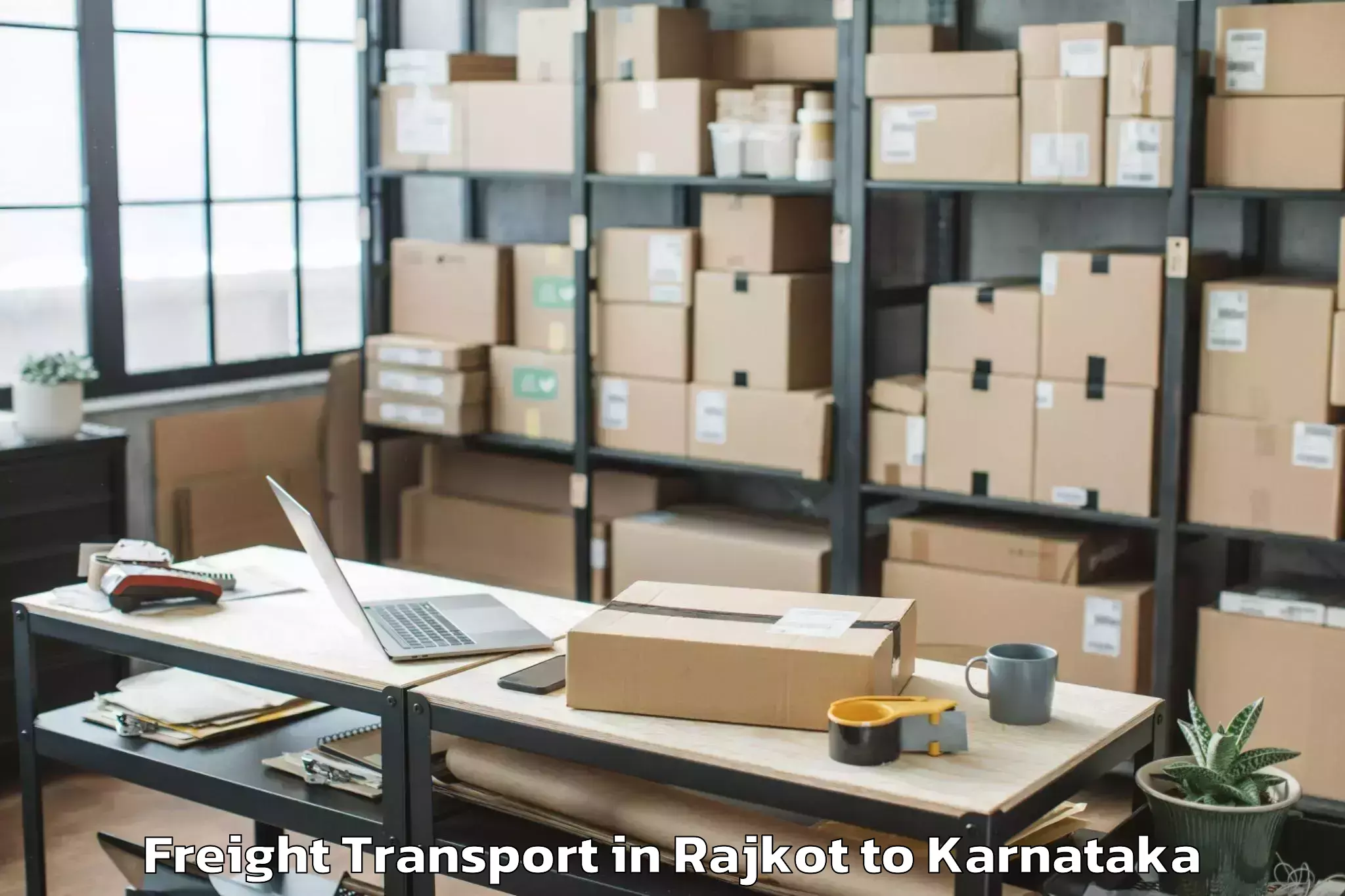 Professional Rajkot to Kushalnagar Freight Transport